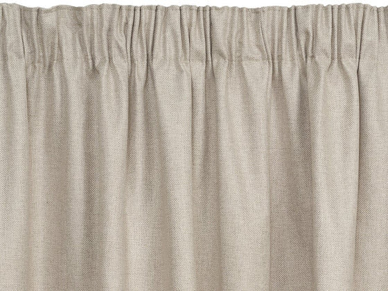 Herringbone II Linen Blockout Pencil Pleat Curtains