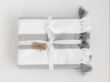  Coronado Stripe Throw - Light Grey/White