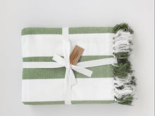 Coronado Stripe Throw - Mint Green/White