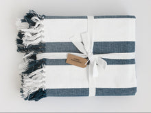  Coronado Stripe Throw - Peacock/White