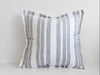 Laguna Stripe Filled Cushion - Light Grey/White
