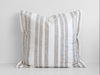 Laguna Stripe Filled Cushion - Beige/White