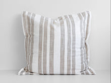  Laguna Stripe Filled Cushion - Beige/White