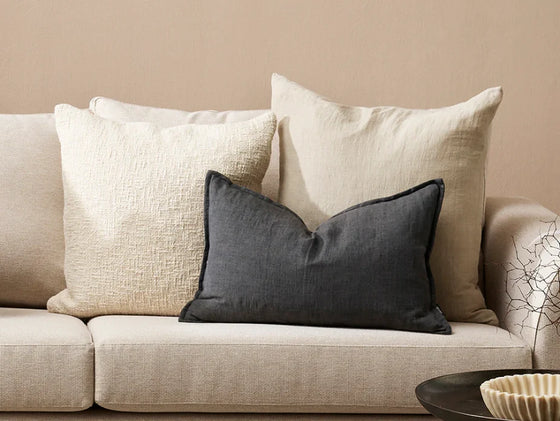 Dolce Filled Cushion - Charcoal