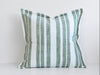 Laguna Stripe Filled Cushion - Mint/White