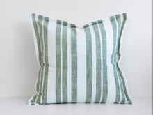  Laguna Stripe Filled Cushion - Mint/White