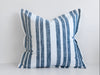 Laguna Stripe Filled Cushion - Peacock/White