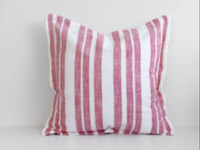  Laguna Stripe Filled Cushion - Brick/White