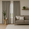 Linoa Blockout Lined Pencil Pleat Curtains - Weathered Oak