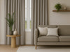 Linoa Blockout Lined Pencil Pleat Curtains - Weathered Oak
