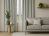 Linoa Blockout Lined Pencil Pleat Curtains - Willow Mist