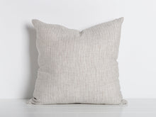  Maia Linen Filled Cushion - Grey Stripe