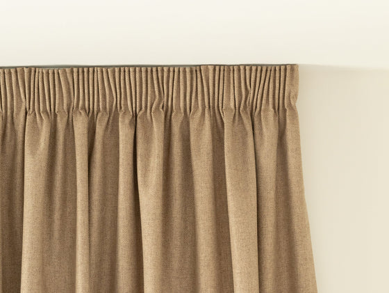 Opito Blockout Pencil Pleat Curtains - Maple