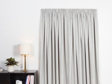  Nevis Blockout Pencil Pleat Curtains - Silver