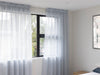 Sumner Stripe Sheer Readymade Curtains - Blue