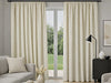 Valencia Blockout Lined Pencil Pleat Curtains - Oyster