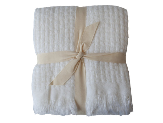 Bronte White Throw