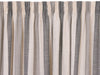 Catalan Stripe Lined Pencil Pleat Curtains -Natural