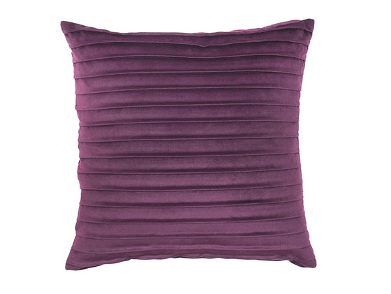Pintuck Velvet Aubergine Cushion Cover