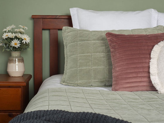 Winton Sage Quilted Coverlet