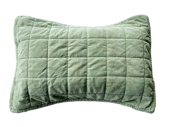 Winton Sage Quilted Pillow Case